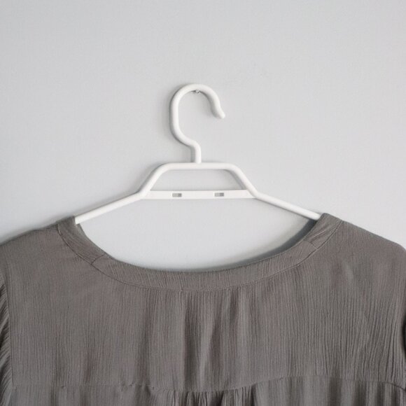 Kaffe Womens Grey Sz 36/6 Tunic Long Sleeve Flowy Lightweight Sheer Pullover Top - Picture 6 of 10